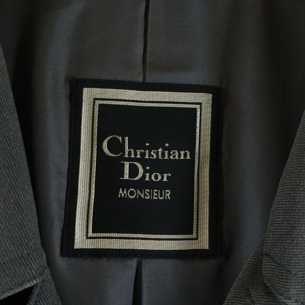 Christian Dior(クリスチャンディオール) 80s オールド ステンカラーコート グレー D4189