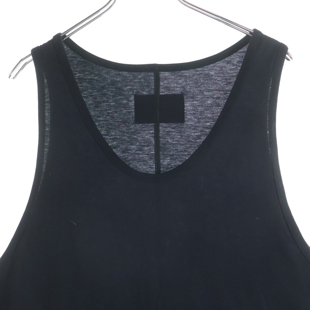 cvtvlist(カタリスト) 23SS SIDE CROSS INNER TANKTOP サイド クロス プリント インナー タンクトップ カットソー ブラック 2301050305