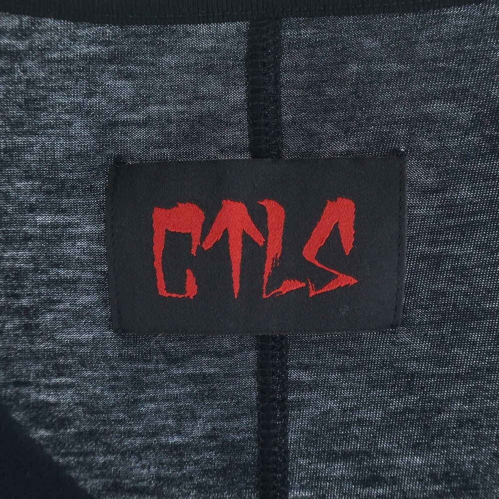 cvtvlist(カタリスト) 23SS SIDE CROSS INNER TANKTOP サイド クロス プリント インナー タンクトップ カットソー ブラック 2301050305