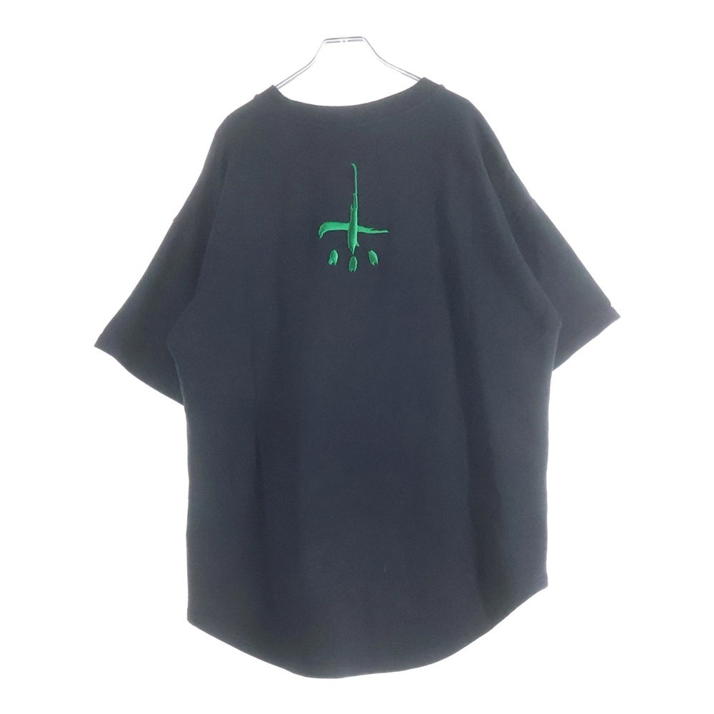 cvtvlist(カタリスト) 23SS USUAL TEE フロントロゴ刺繍 クルーネック 半袖Tシャツ ブラック 2301050301