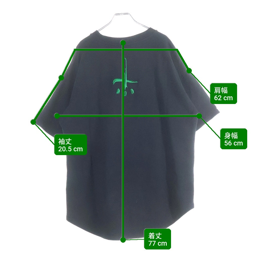 cvtvlist(カタリスト) 23SS USUAL TEE フロントロゴ刺繍 クルーネック 半袖Tシャツ ブラック 2301050301