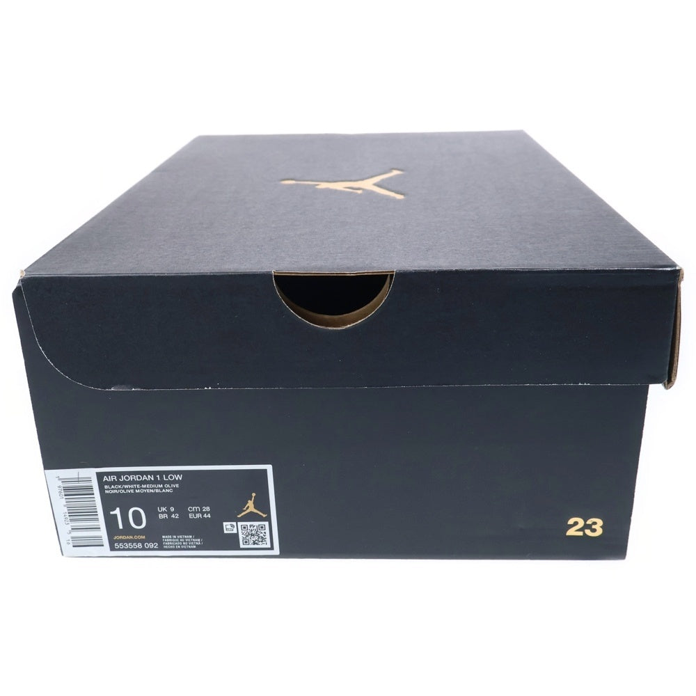 NIKE(ナイキ) AIR JORDAN 1 LOW エアジョーダン 1 ローカットスニーカー US10/28.0cm ブラック/ホワイト/オリーブ 553558-092