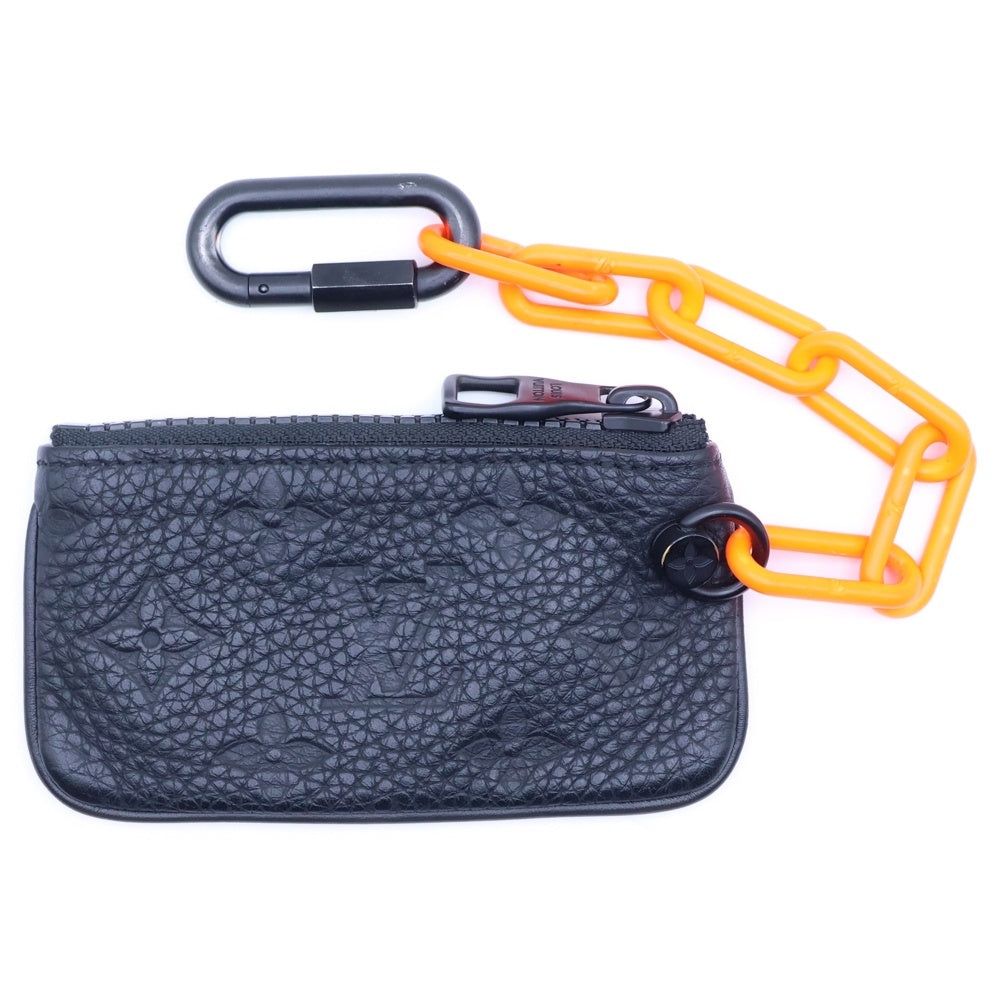 LOUIS VUITTON(ルイヴィトン) トリヨンモノグラム チェーン付 レザーコインケース ブラック M67452