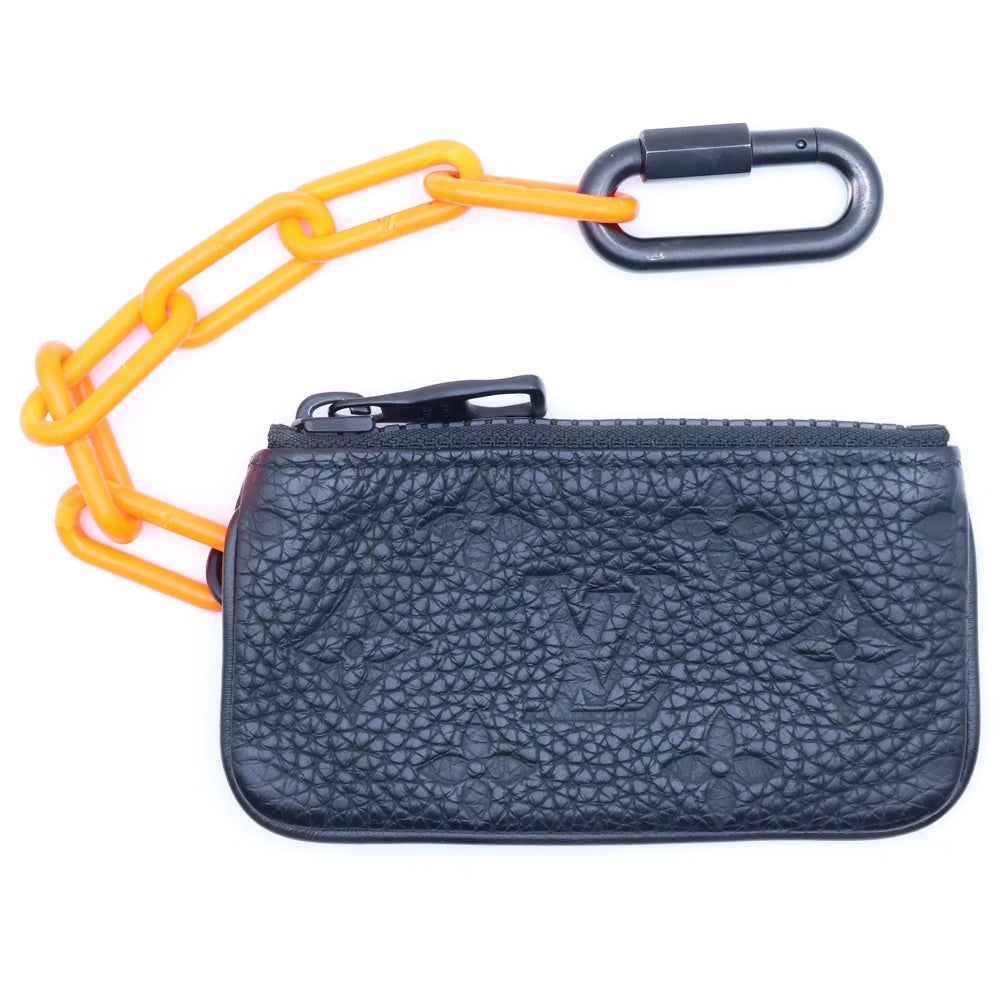LOUIS VUITTON(ルイヴィトン) トリヨンモノグラム チェーン付 レザーコインケース ブラック M67452