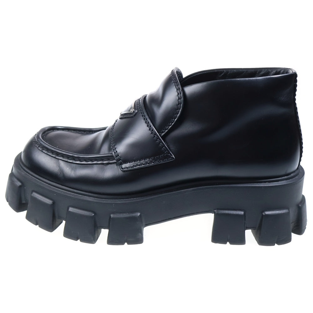 PRADA(プラダ) モノリス ショートローファーブーツ ブラック 2TE194