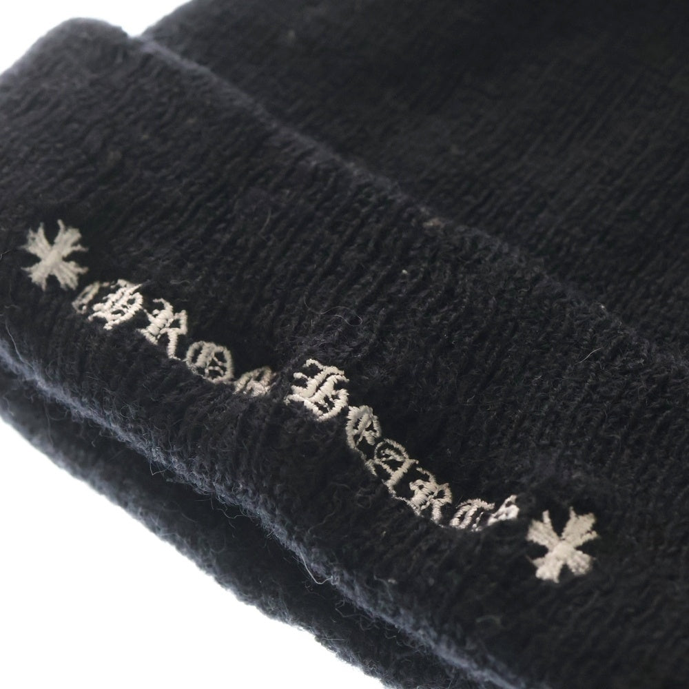 CHROME HEARTS(クロムハーツ) WOOL WATCH CAP CHプラス刺繍ウールビーニー ニットキャップ 帽子 ブラック