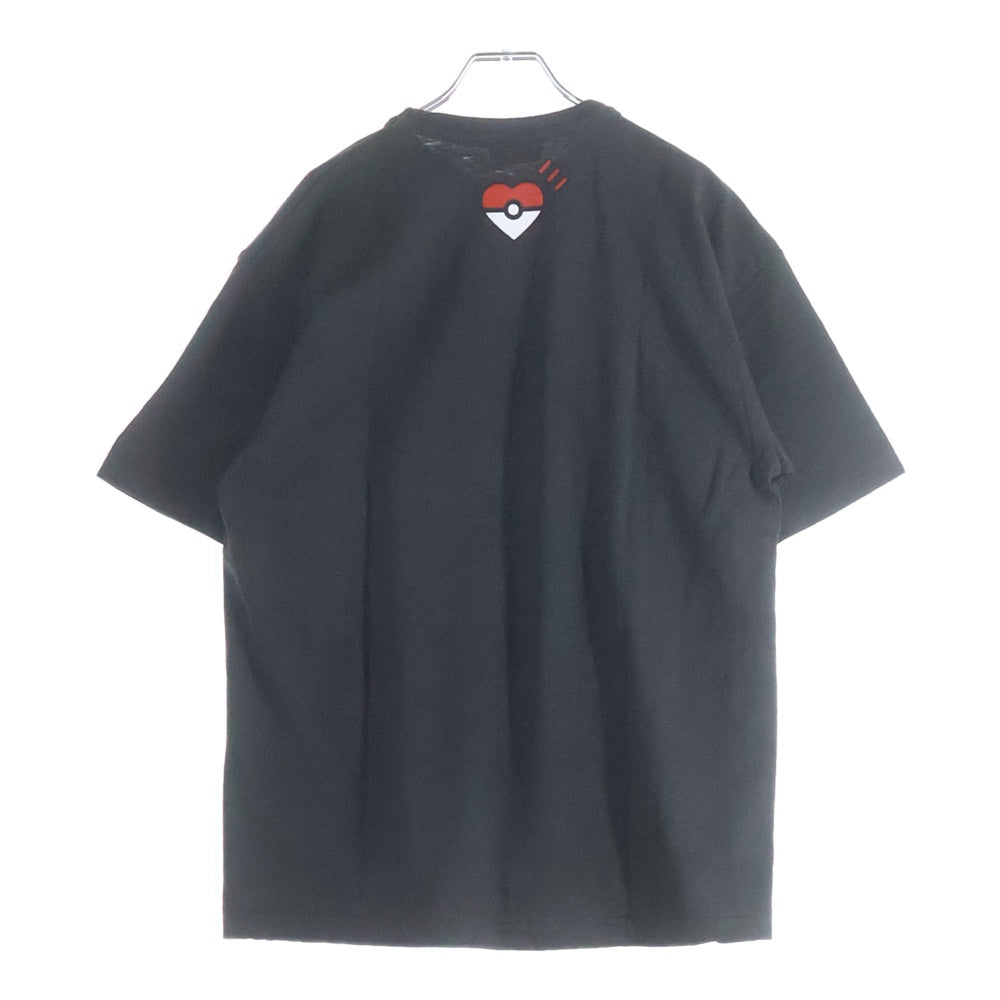 HUMAN MADE(ヒューマンメイド) ×POKEMON ポケモン フロントプリント クルーネック 半袖Tシャツ ブラック