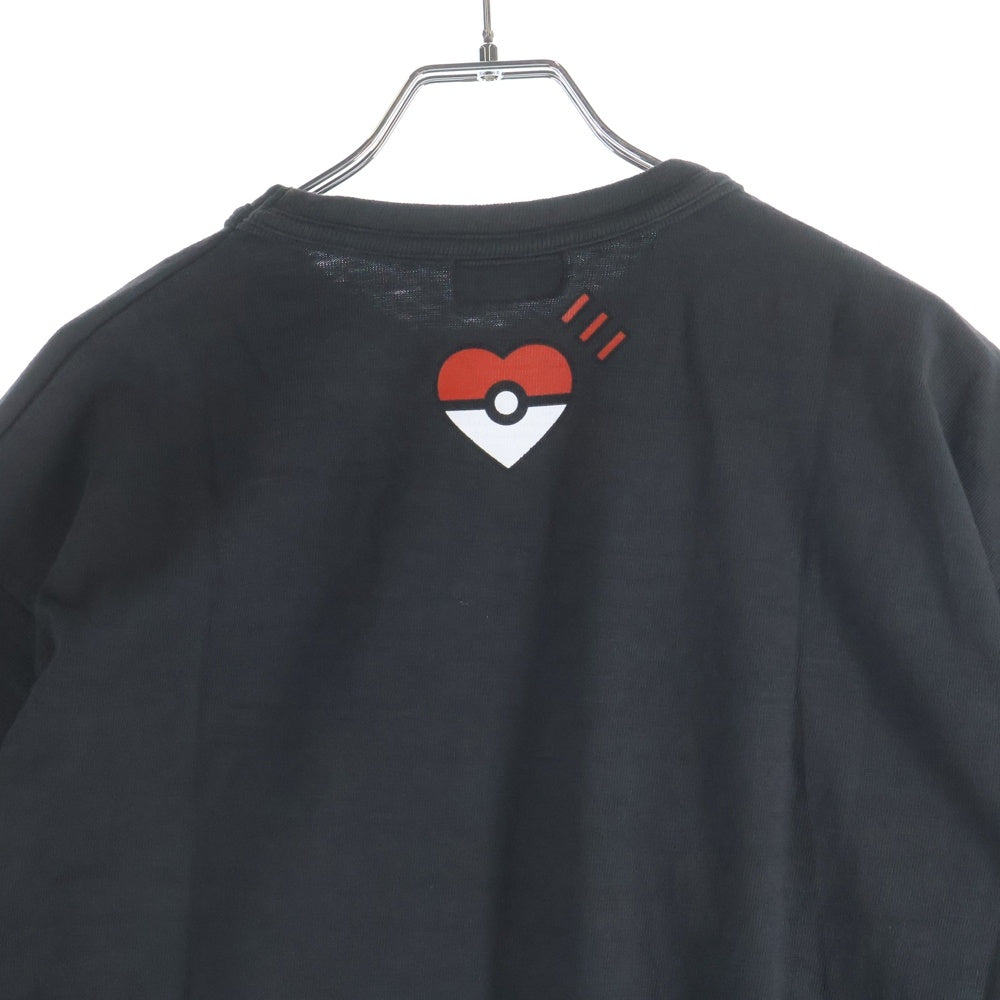 HUMAN MADE(ヒューマンメイド) ×POKEMON ポケモン フロントプリント クルーネック 半袖Tシャツ ブラック