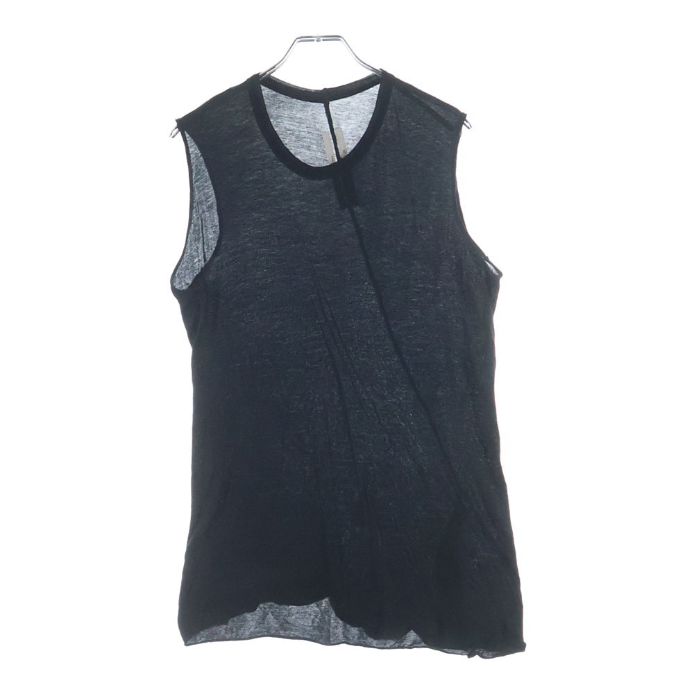 Rick Owens(リックオウエンス) 25SS BASIC SL T ノースリーブ コットン タンクトップ ブラック RU01E5151-UC