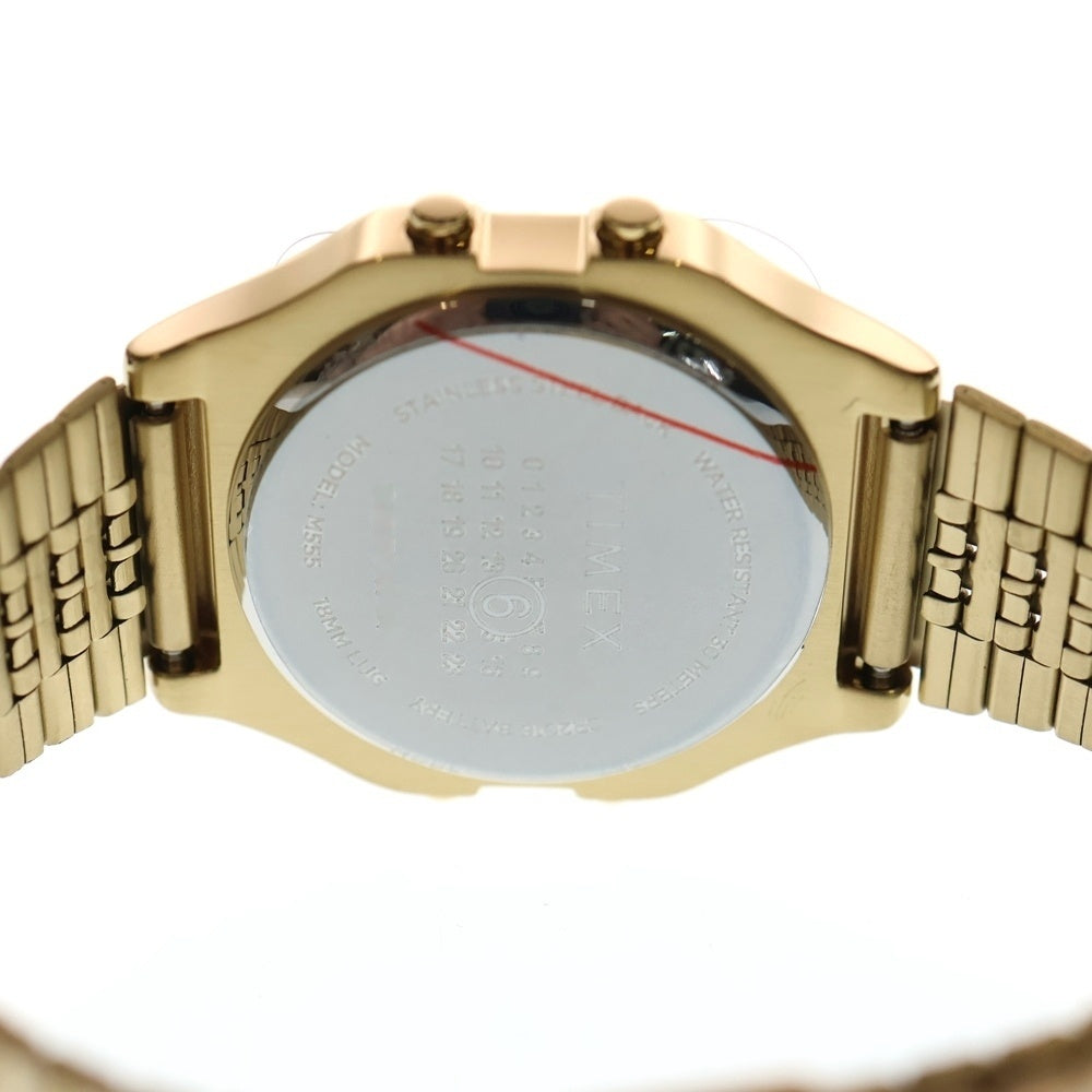 MM6 Maison Margiela(エムエムシックスメゾンマルジェラ) ×TIMEX T80 w/ Extra Bracelet Gold ×タイメックス ウィズエクストラブレスレット クォーツ腕時計 ゴールド S33YW0002