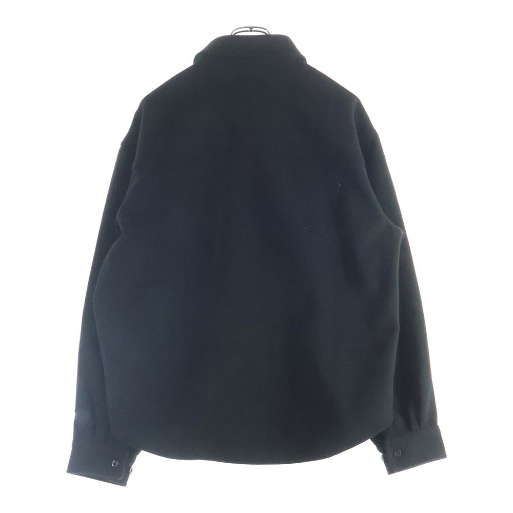 KITH(キス) New York Knicks Felted Apollo Shirt フロントニューヨーク刺繍 長袖シャツジャケット ブラック 25-050-060-0009-4-0