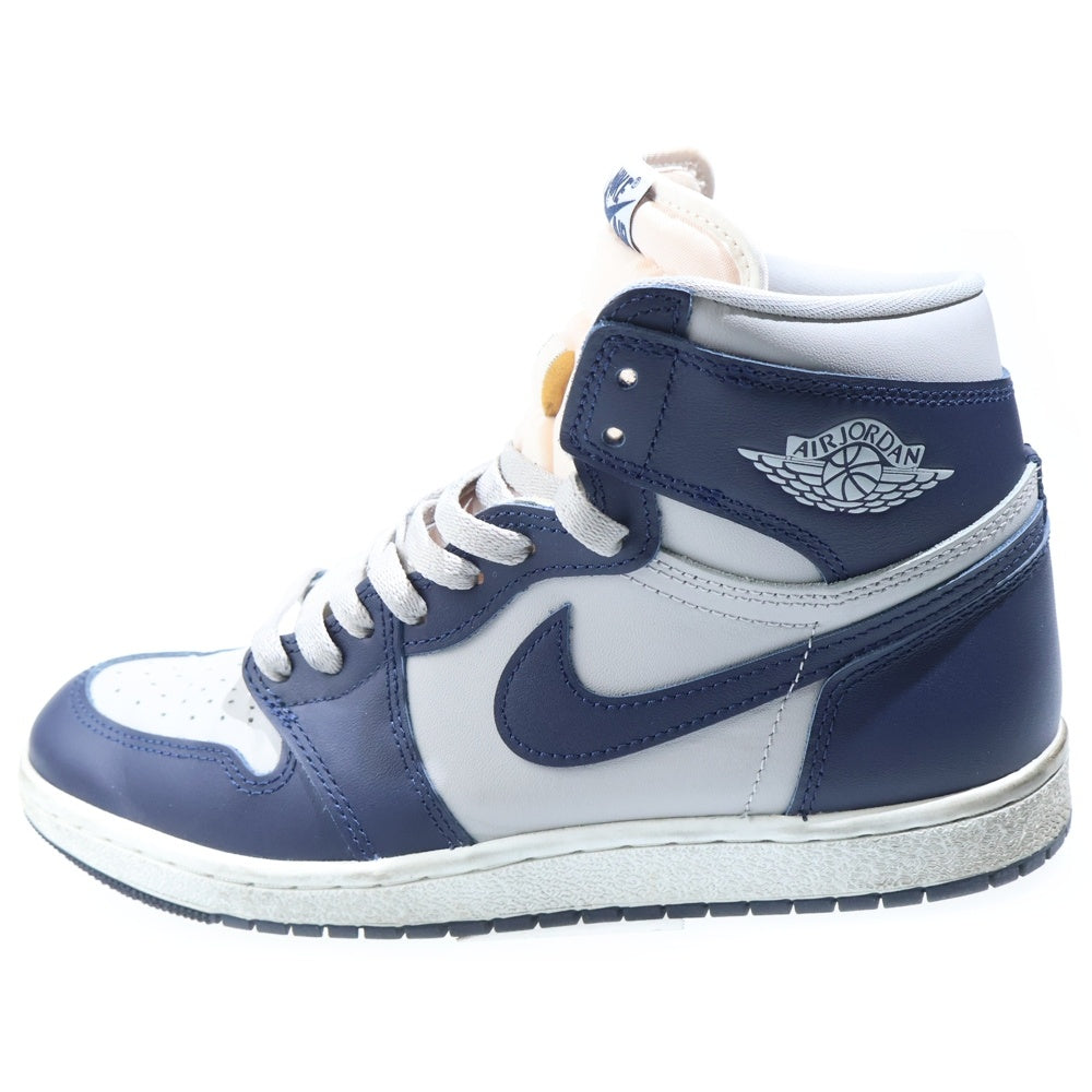 NIKE(ナイキ) AIR JORDAN 1 HIGH 85 GEORGETOWN エアジョーダン1 ジョージタウン ハイカットスニーカー US8.5/26.5cm ネイビー/グレー BQ4422-400