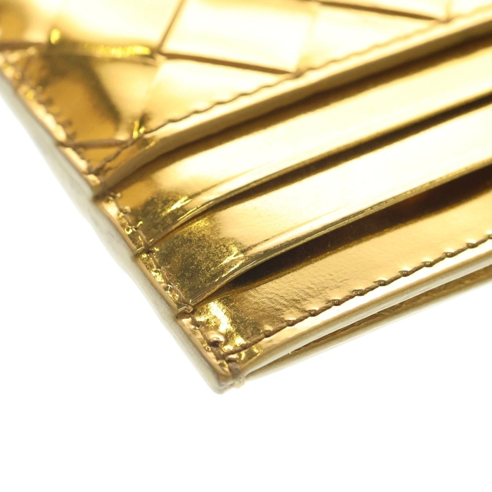 BOTTEGA VENETA(ボッテガヴェネタ) イントレチャート カードケース フラグメントケース ゴールド レディース