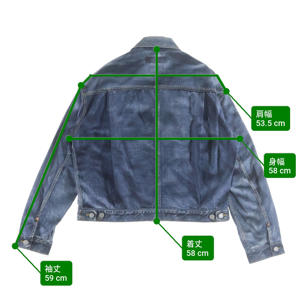 eYe COMME des GARCONS JUNYA WATANABE MAN(アイ コム デ ギャルソン ジュンヤ ワタナベ マン) ×BerBerjin ×Levi's ベルベルジン リーバイス 転写デニムジャケット 2nd インディゴ WO-J910