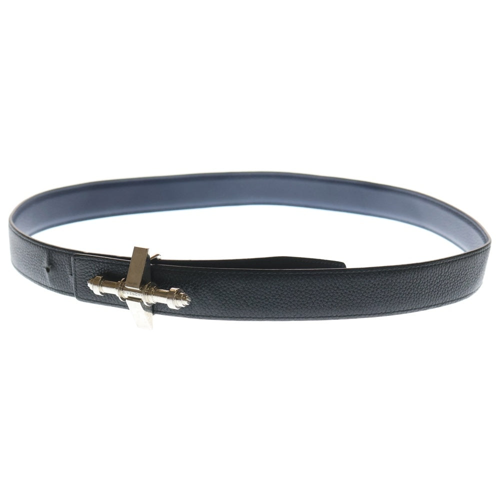 GIVENCHY(ジバンシィ) オブセディアバックル レザー ベルト ブラック/ネイビー