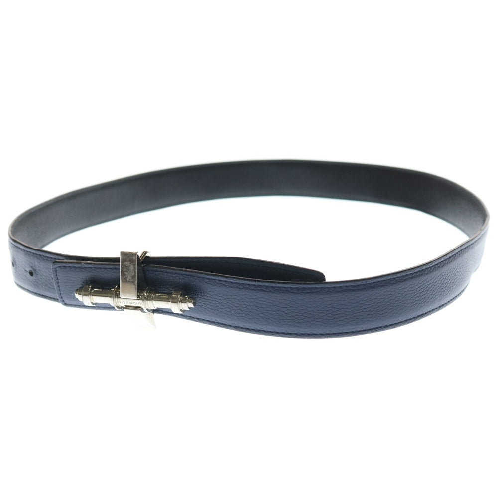 GIVENCHY(ジバンシィ) オブセディアバックル レザー ベルト ブラック/ネイビー