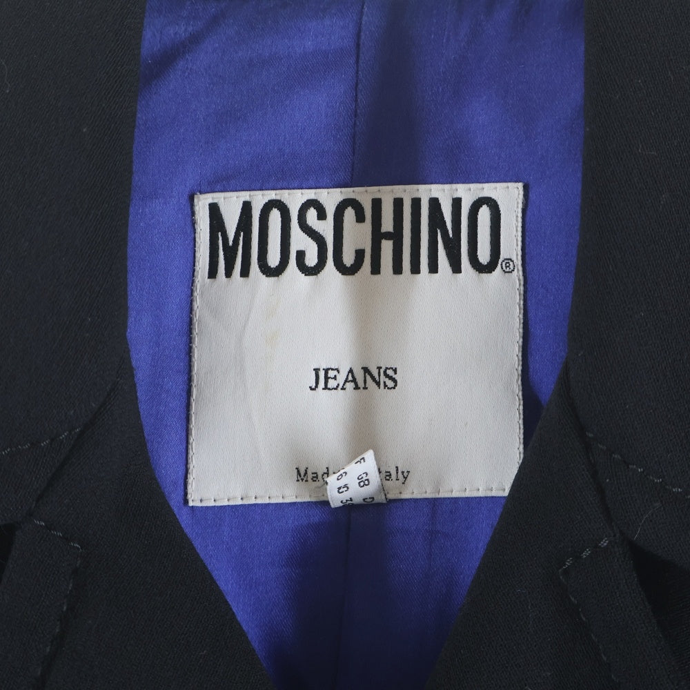 MOSCHINO JEANS(モスキーノジーンズ) ウール ダブルブレストジャケット コート ブラック レディース