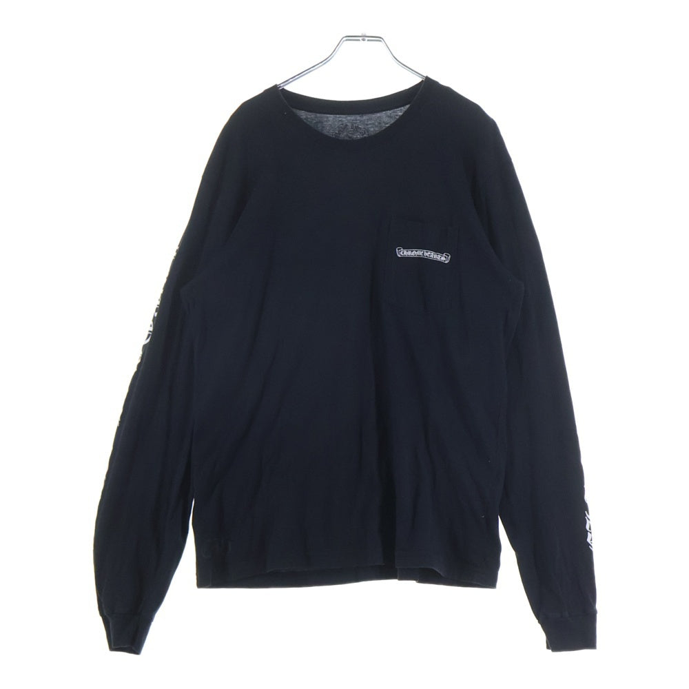 CHROME HEARTS(クロムハーツ) CH SCROLL LABEL FUCKYOU L/S /1 スクロールラベル ファックユーアームプリント長袖Tシャツ ブラック