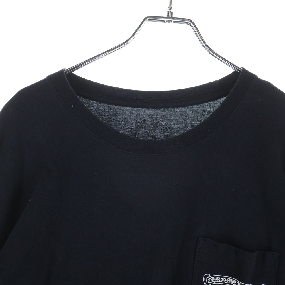 CHROME HEARTS(クロムハーツ) CH SCROLL LABEL FUCKYOU L/S /1 スクロールラベル ファックユーアームプリント長袖Tシャツ ブラック