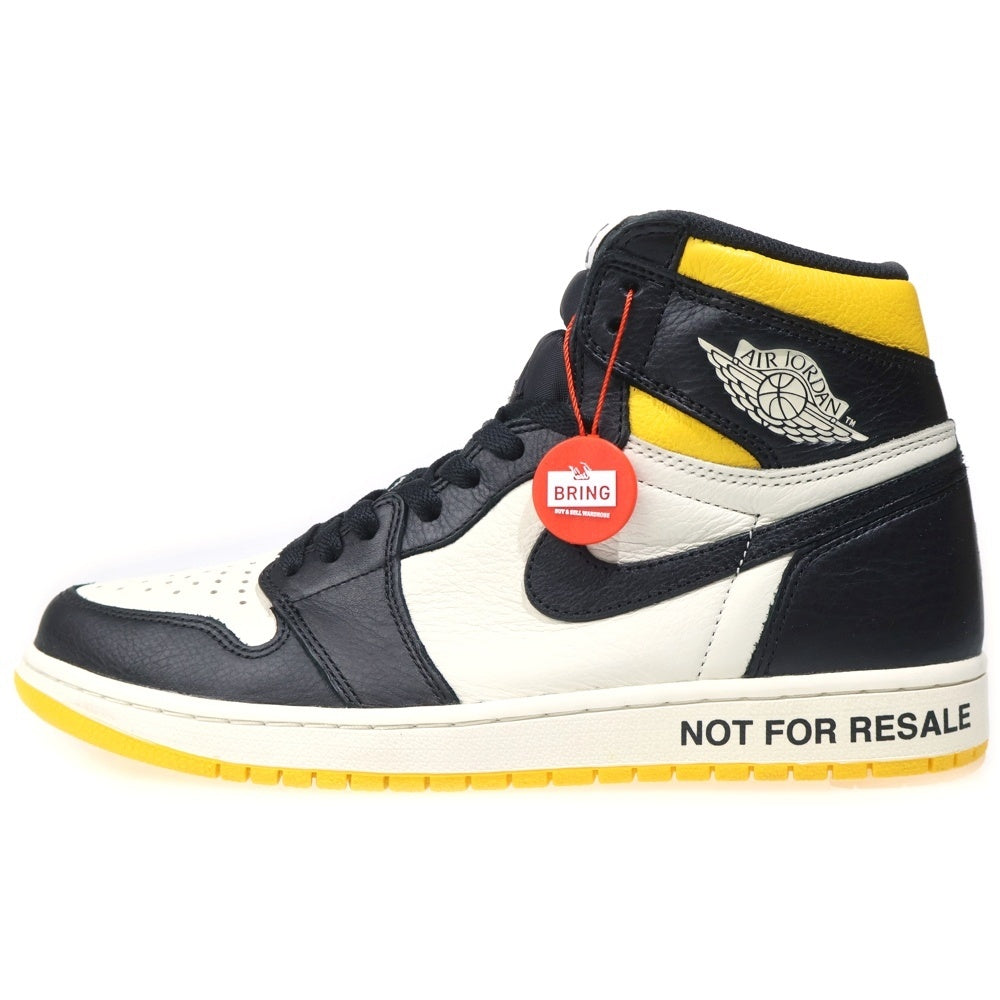 NIKE(ナイキ) AIR JORDAN 1 RETRO HIGH VARSITY MAIZE エアジョーダン1 ノットフォーリセール ハイカットスニーカー イエロー/ホワイト US10.5/28.5cm 861428-107