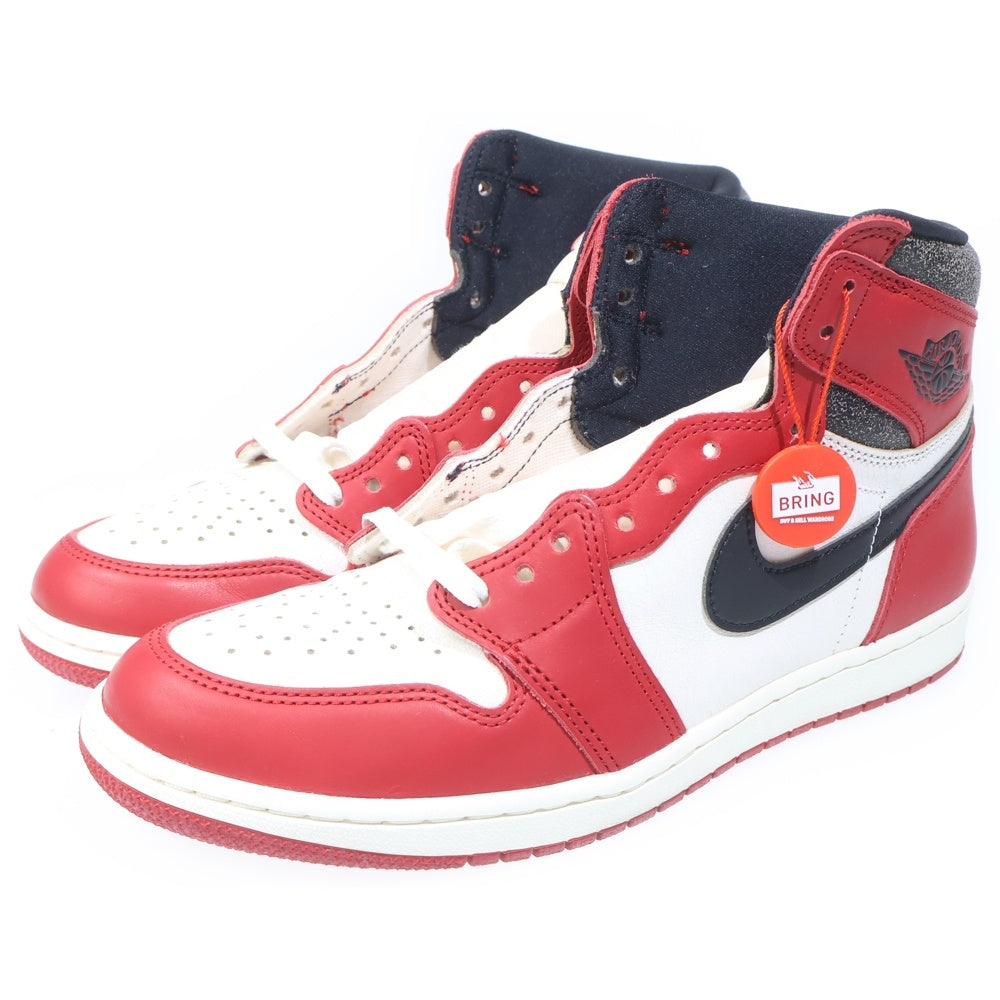NIKE(ナイキ) AIR JORDAN 1 LOST&FOUND エアジョーダン1 ロスト&ファウンド シカゴ ハイカットスニーカー ホワイト/レッド US10/28cm DZ5485-612