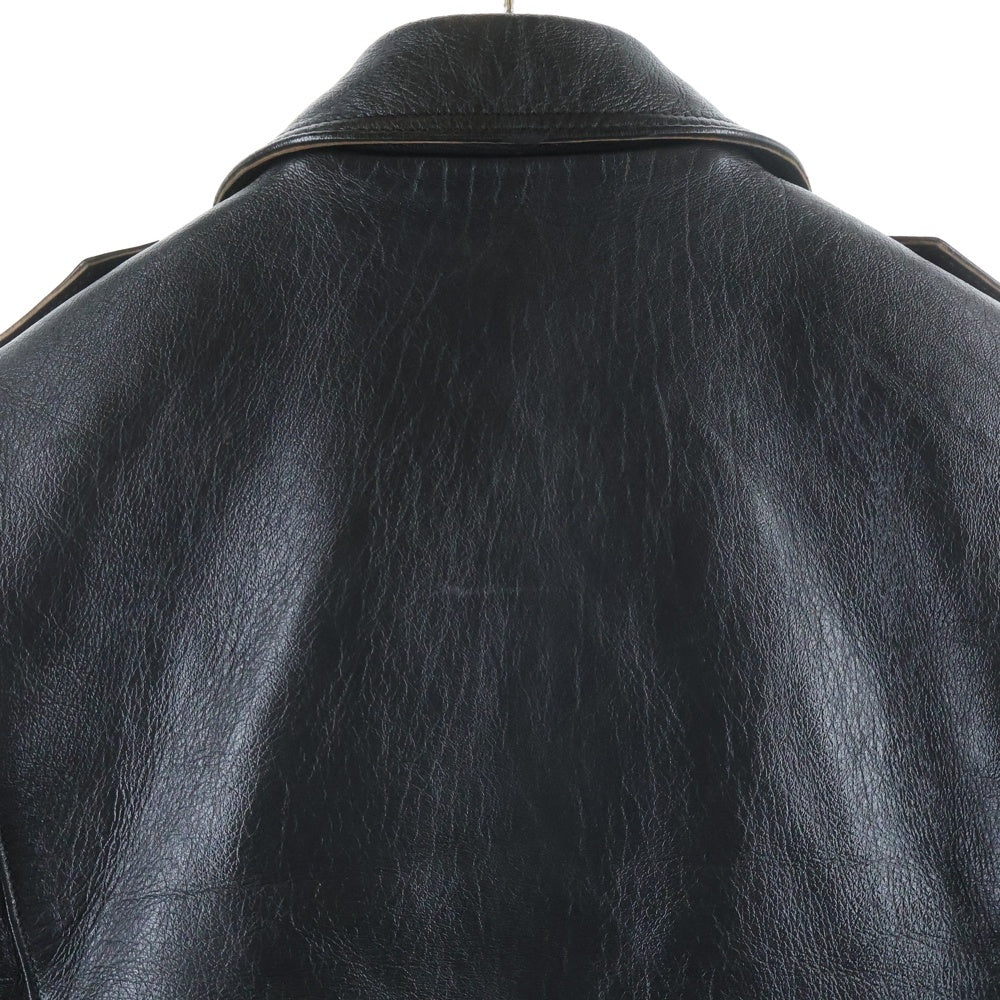 addict clothes(アディクトクローズ) AD-13 CAROLINA JACKET ラムレザージャケット ダブルライダース ブラック
