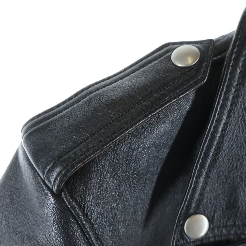 addict clothes(アディクトクローズ) AD-13 CAROLINA JACKET ラムレザージャケット ダブルライダース ブラック