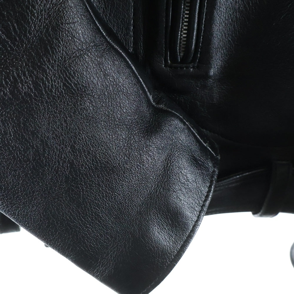 addict clothes(アディクトクローズ) AD-13 CAROLINA JACKET ラムレザージャケット ダブルライダース ブラック