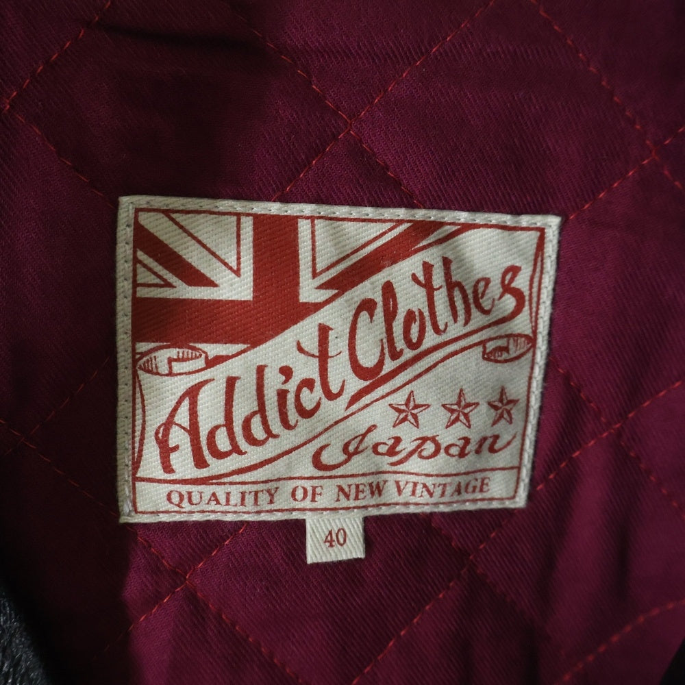 addict clothes(アディクトクローズ) AD-13 CAROLINA JACKET ラムレザージャケット ダブルライダース ブラック