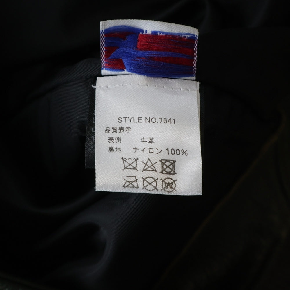 SCHOTT(ショット) 503UST COLORED ONE STAR ワンスター カウレザージャケット ダブルライダース グリーン 7641