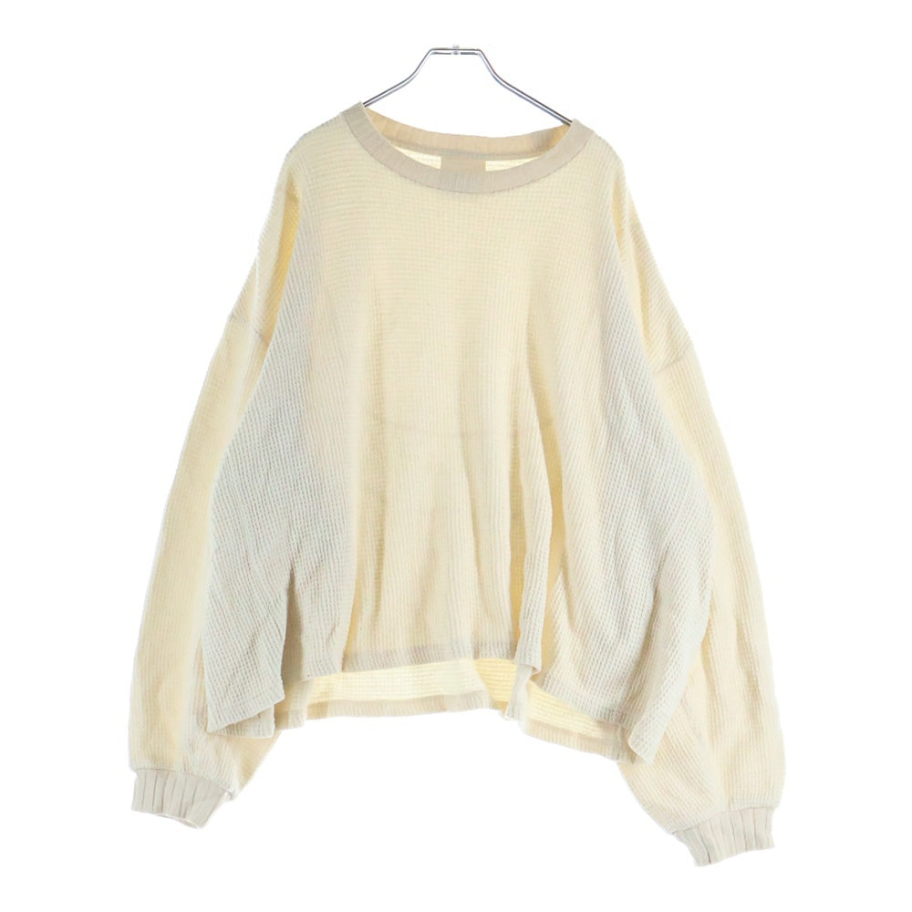 refomed(リフォメッド) AZEAMI THERMAL TEE 畦編みサーマルTシャツ クルーネック長袖カットソー アイボリー RECU-001