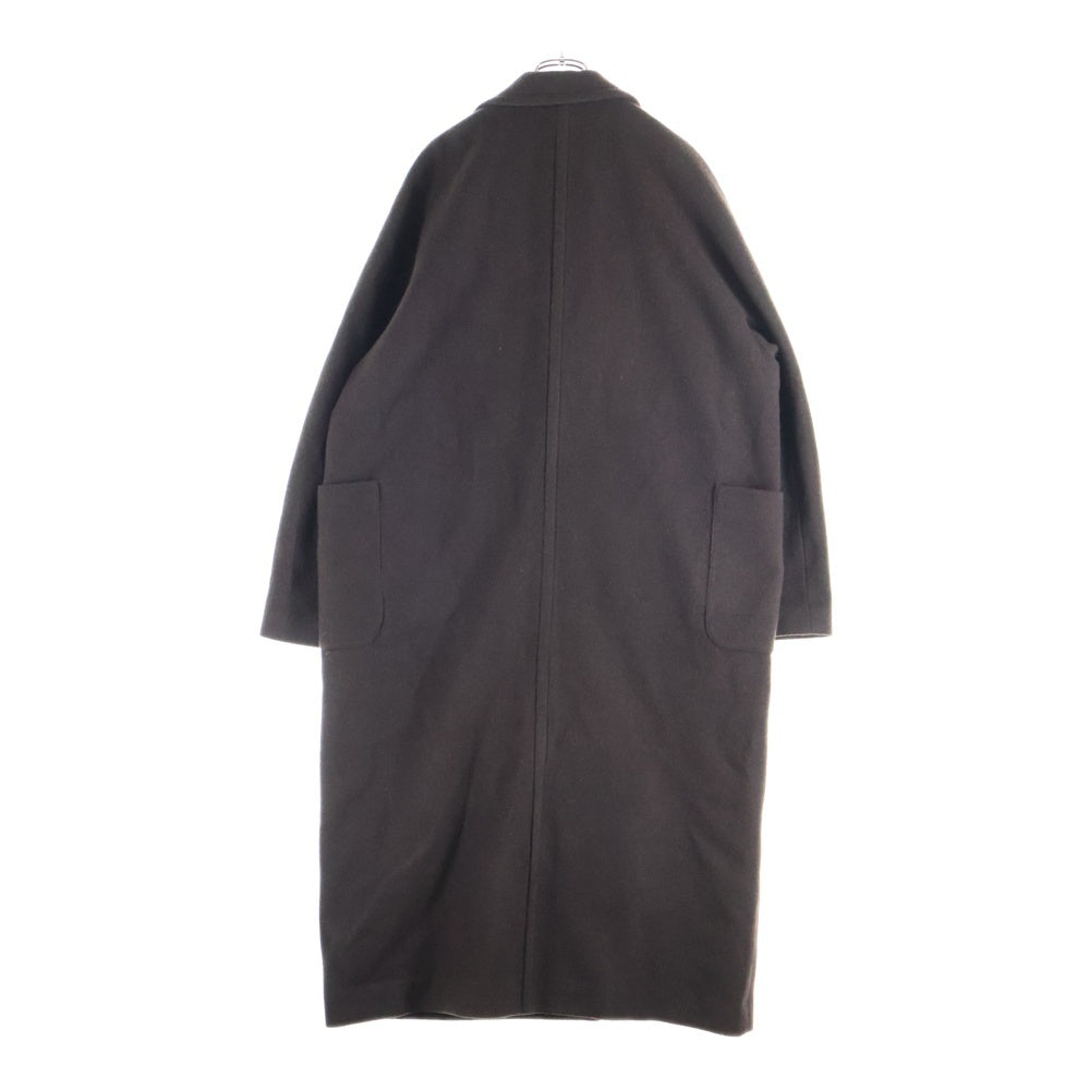 美品 BASISBROEK バージスブルック　チェスターコート ブラウン　ウール BASISBROEK(バージズブルック) ウール ロング チェスターコート