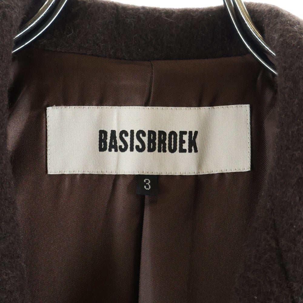 BASISBROEK(バージズブルック) ウール ロング チェスターコート ブラウン
