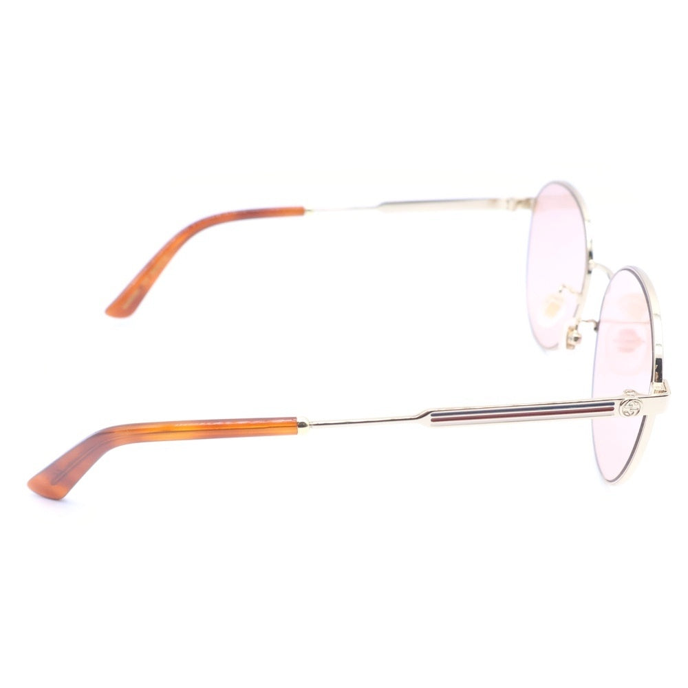 GUCCI(グッチ) インターロッキング GG メタルフレーム サングラス ゴールド/ブラウン GG0853SK