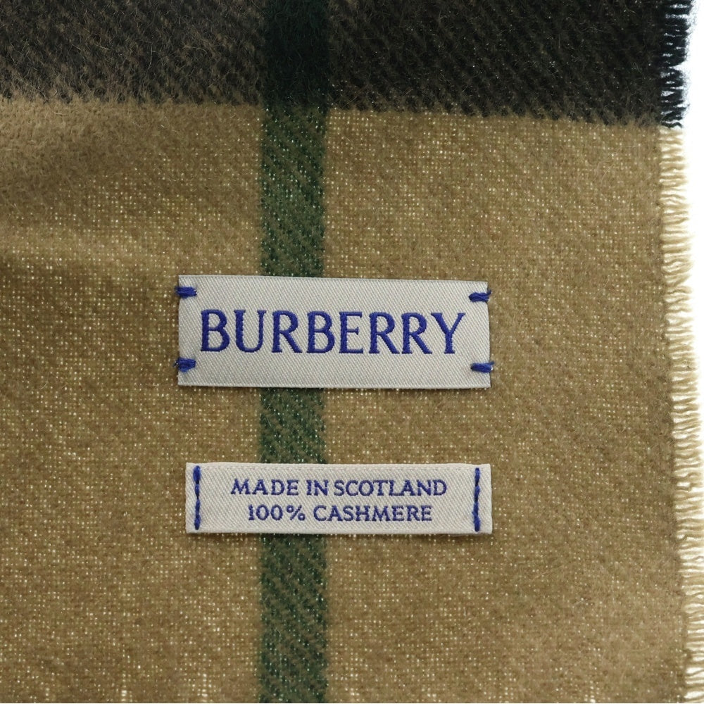 BURBERRY(バーバリー) チェック柄 カシミヤ マフラー ストール ベージュ 8076578/75F