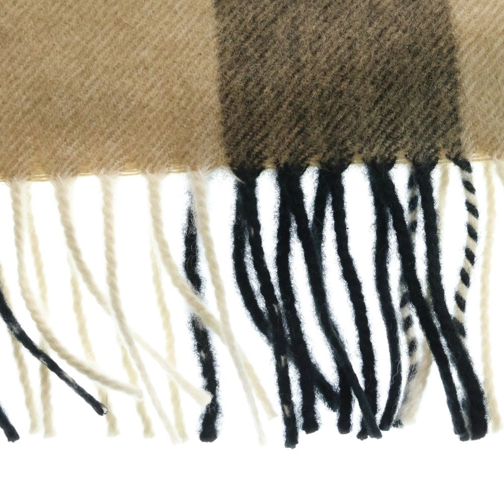 BURBERRY(バーバリー) チェック柄 カシミヤ マフラー ストール ベージュ 8077890/73L