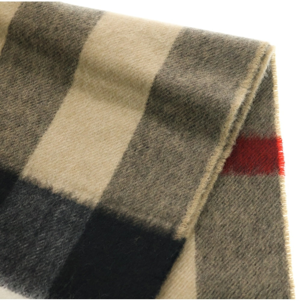 BURBERRY(バーバリー) チェック柄 カシミヤ マフラー ストール ベージュ 8077890/73L