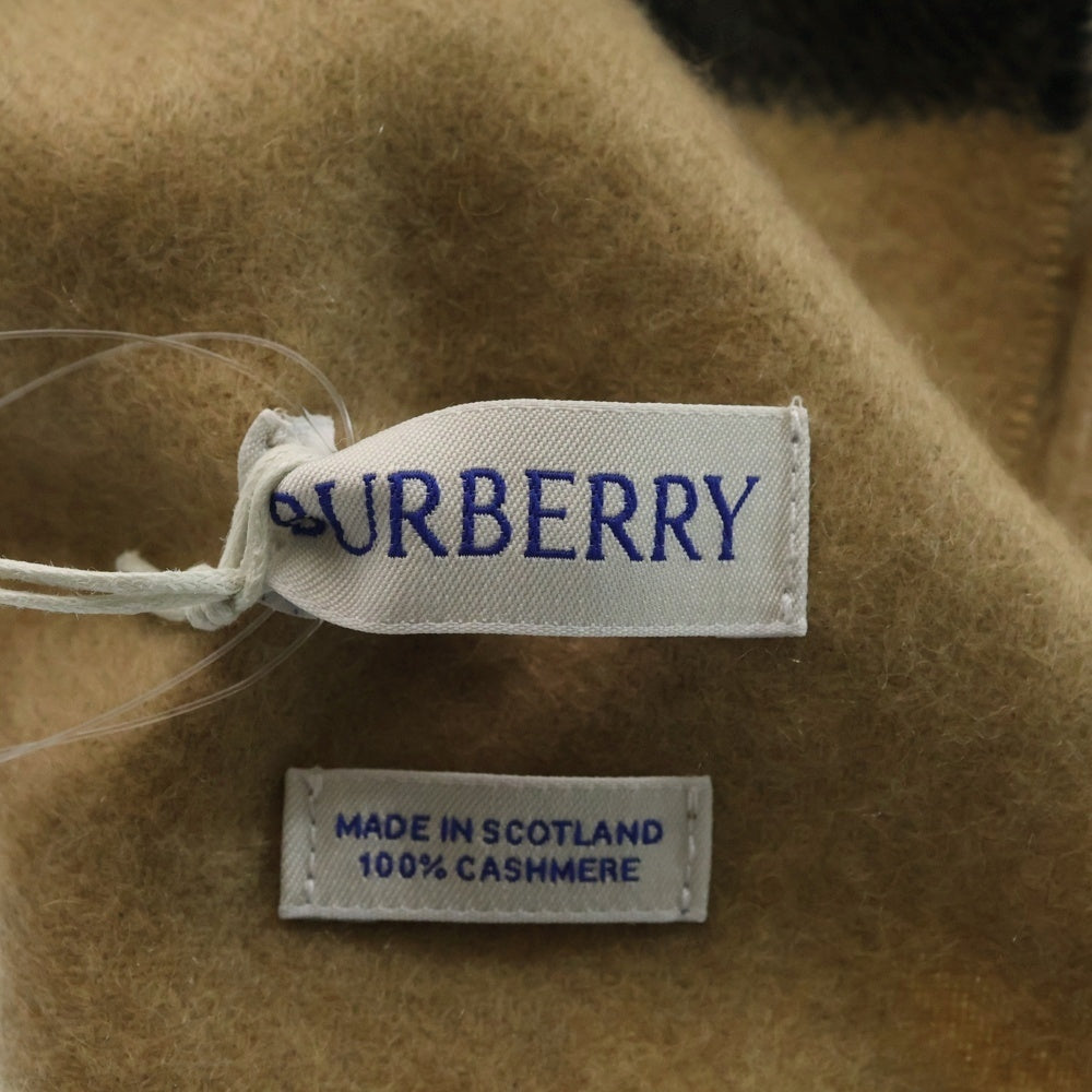 BURBERRY(バーバリー) チェック柄 カシミヤ マフラー ストール ベージュ 8077890/73L