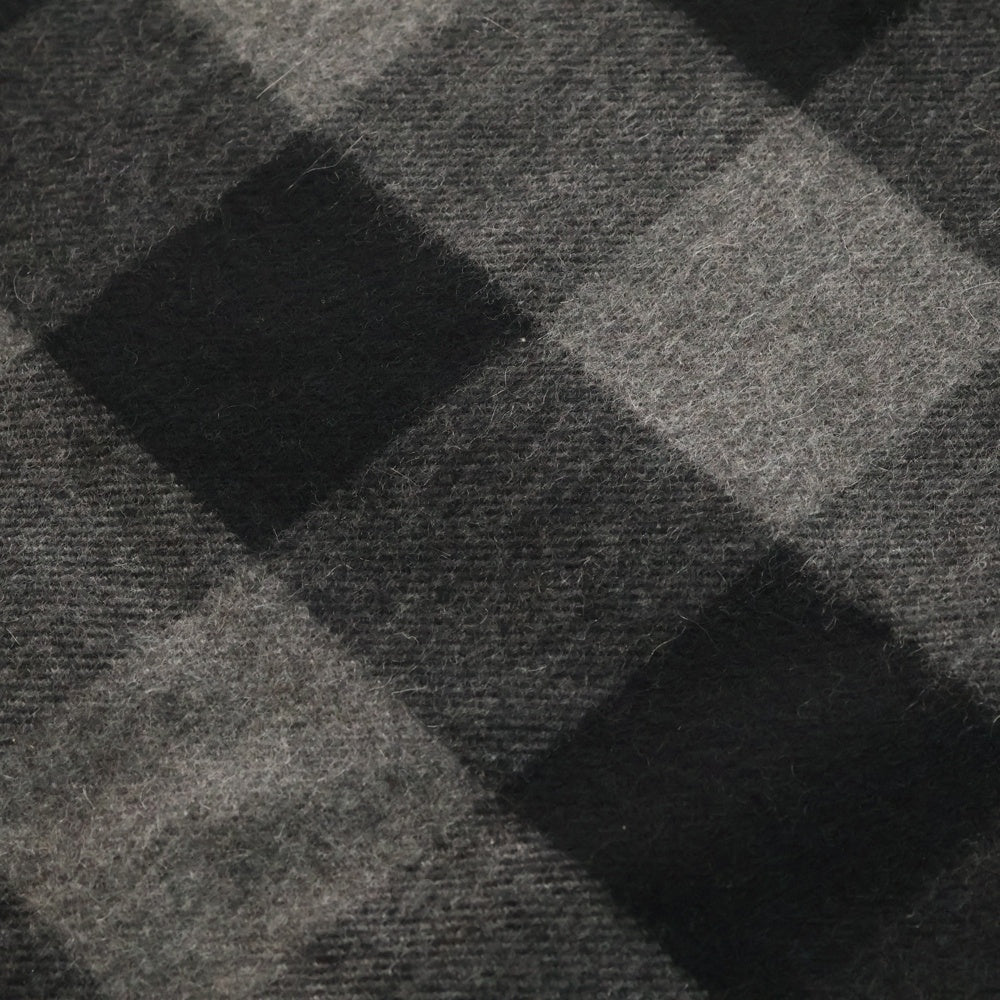 BURBERRY(バーバリー) チェック柄 カシミヤ マフラー ストール グレー/ブラック 8077893/73L