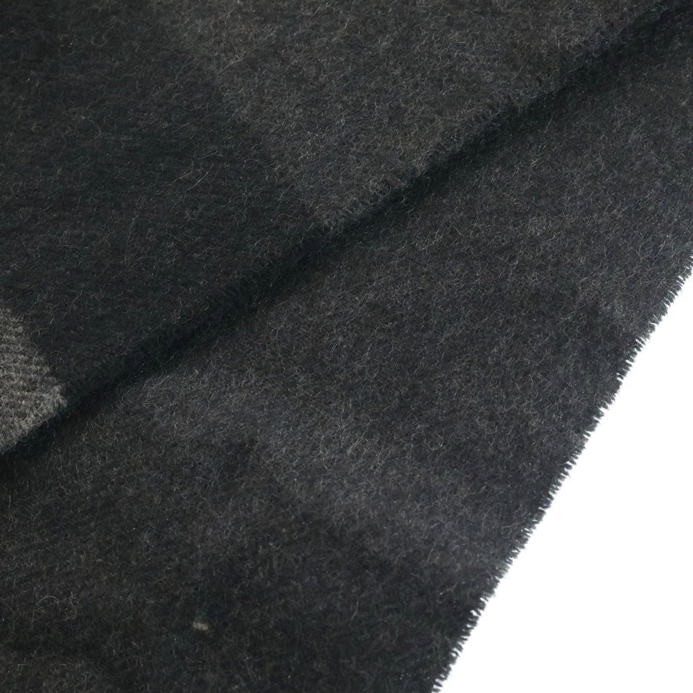 BURBERRY(バーバリー) チェック柄 カシミヤ マフラー ストール グレー/ブラック 8077893/73L