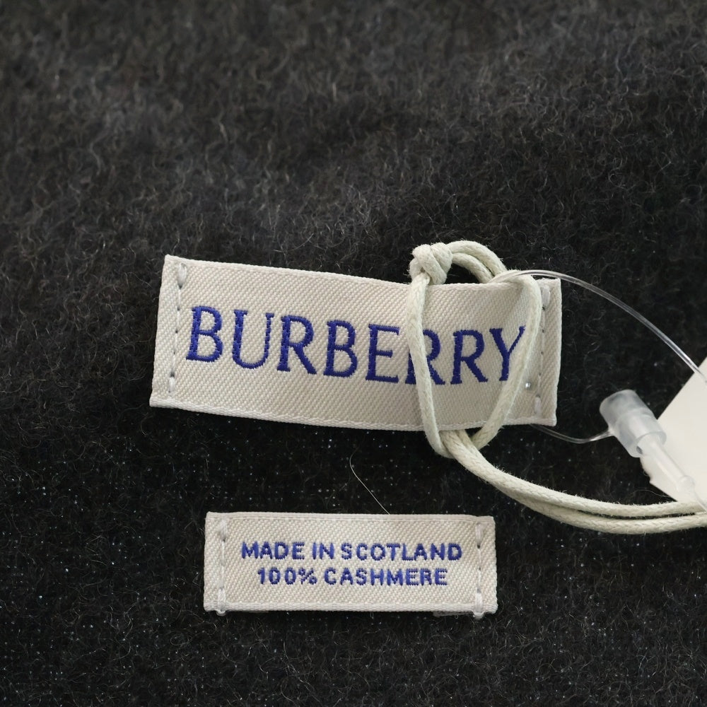 BURBERRY(バーバリー) チェック柄 カシミヤ マフラー ストール グレー/ブラック 8077893/73L