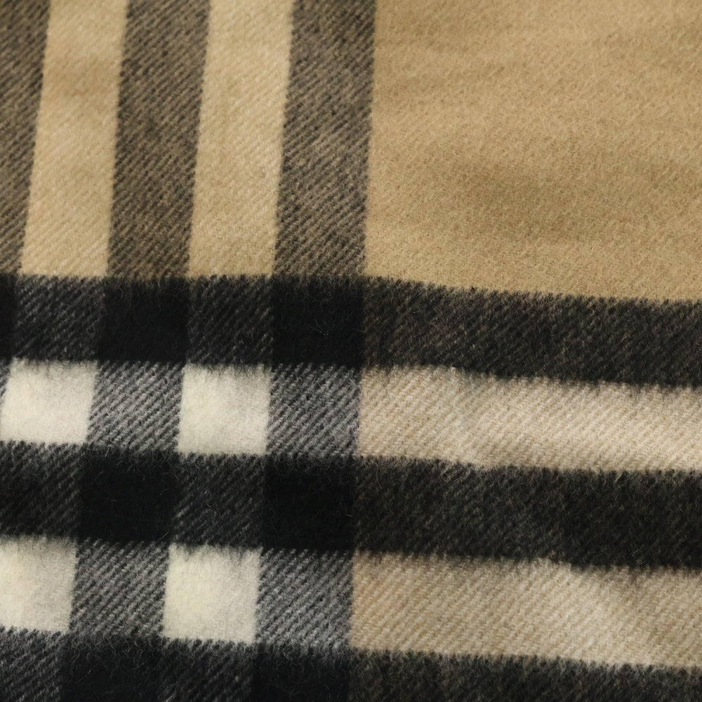 BURBERRY(バーバリー) チェック柄 カシミヤ マフラー ストール ベージュ 8091006/74E