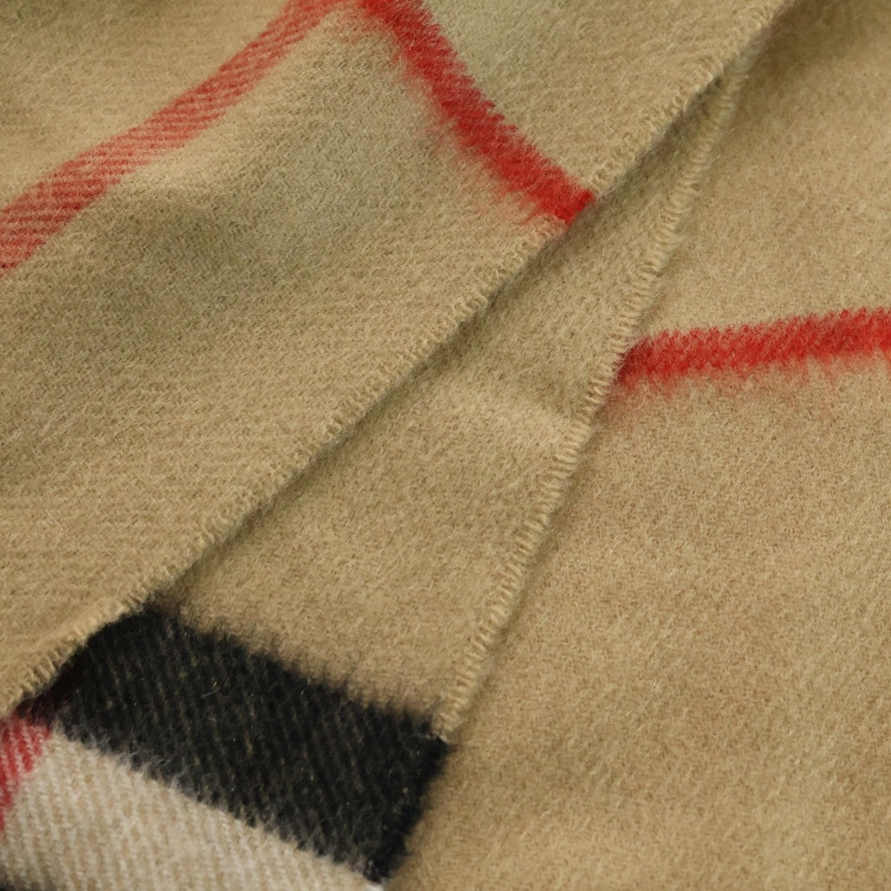 BURBERRY(バーバリー) チェック柄 カシミヤ マフラー ストール ベージュ 8091006/74E