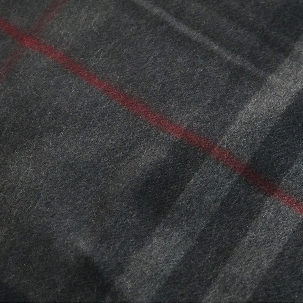 BURBERRY(バーバリー) チェック柄 カシミヤ マフラー ストール ブラック/グレー 8077880/75F