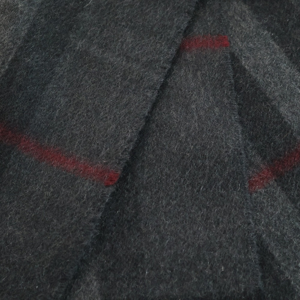 BURBERRY(バーバリー) チェック柄 カシミヤ マフラー ストール ブラック/グレー 8077880/75F