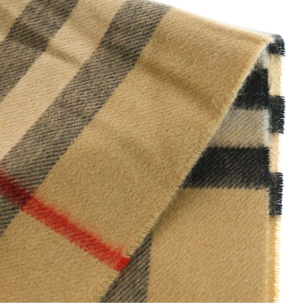 BURBERRY(バーバリー) チェック柄 カシミヤ マフラー ストール ベージュ 8076576/74L