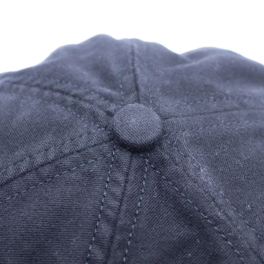 SUPREME(シュプリーム) 24SS Lightweight Moleskin 6-Panel ライトウェイトモールスキン6パネルキャップ ブラック