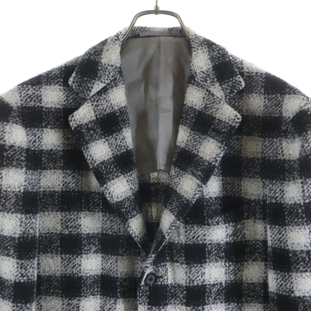 NO BRAND(ノーブランド) RING JACKET MEISTER ウール チェックテーラードジャケット ホワイト/ブラック RT053F48A