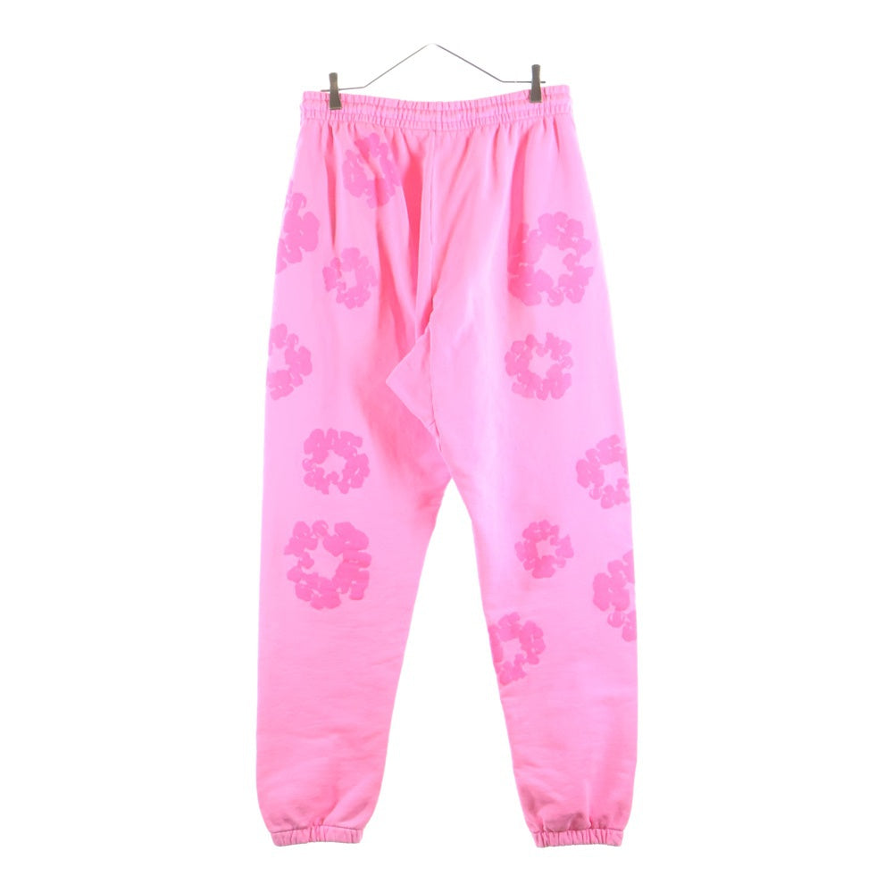 DENIM TEARS(デニムティアーズ) Mono Wreath Sweatpants リースプリント スウェットパンツ ピンク