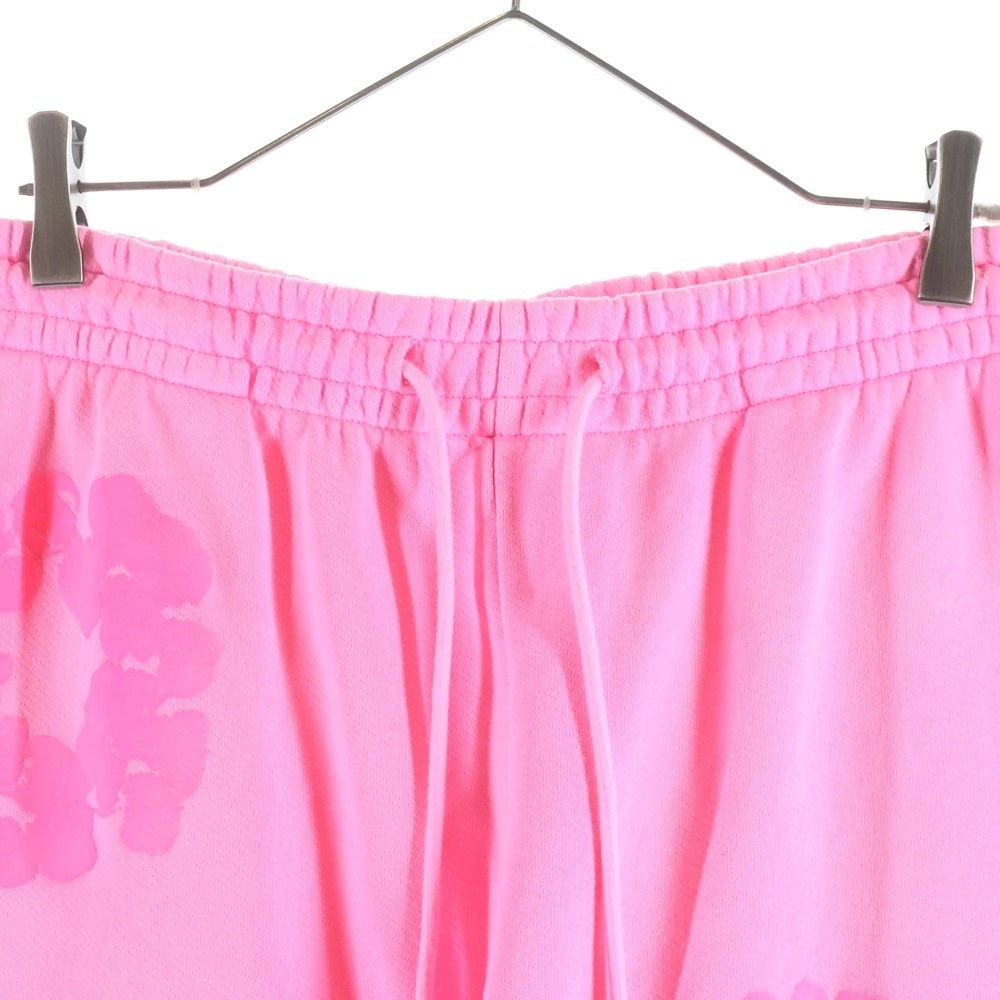 DENIM TEARS(デニムティアーズ) Mono Wreath Sweatpants リースプリント スウェットパンツ ピンク